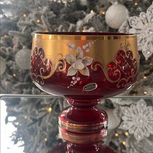 Vintage Bohemian Czech crystal bowl